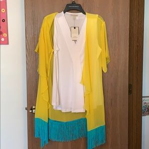 White Dana Buchman Sleeveless Top L